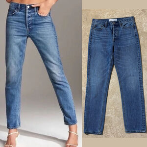 Denim Forum The Ex Boyfriend Blue Jeans Women’s Size 25 Button Fly Ankle